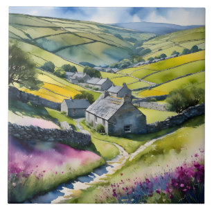 Carreau "Glen Garlands" Paysage Yorkshire Dales Scène