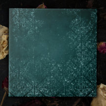 Glimmery Turquoise Grunge | Riche verre vert foncé
