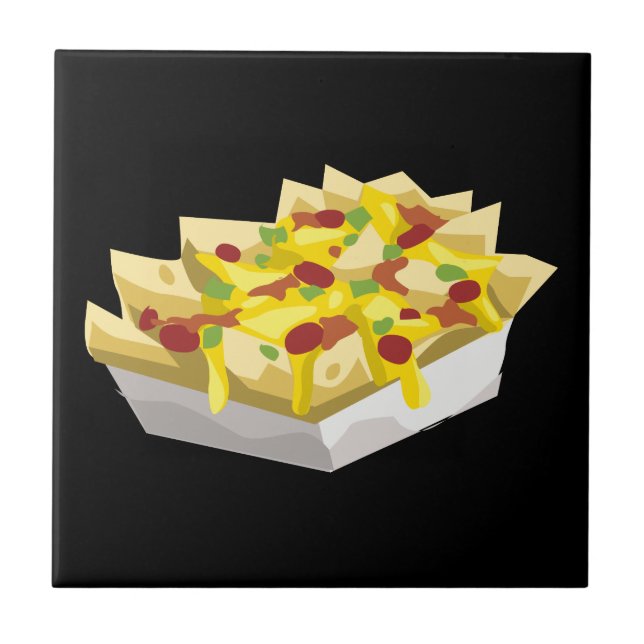 Carreau Glitch Nachos affamés de nourriture (Devant)