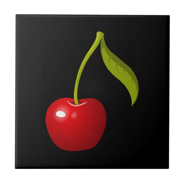 Carreau Glitch Nourriture cerise (Devant)