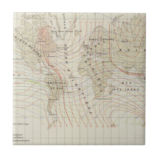 Carreau Globe Terrestre de Le Magnetisme du (Devant)