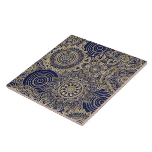 Carreau Gold Mandala Collection Design bleu