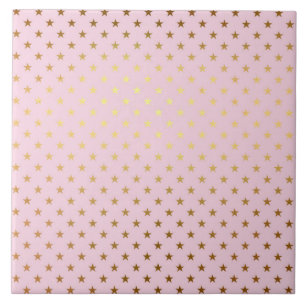 Carreau Gold Metallic Foil Star Stars Rose Moderne
