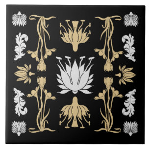 Carreau Gold Retro Art Nouveau