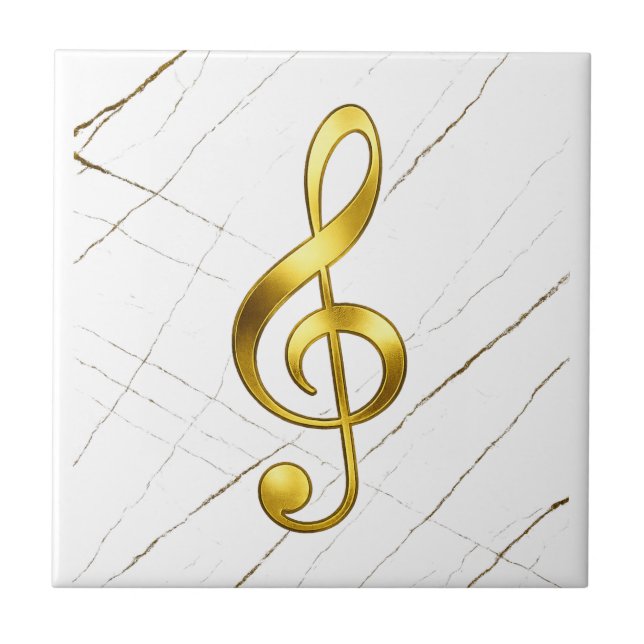 Carreau Gold Treble Clef Marble Home Decor (Devant)