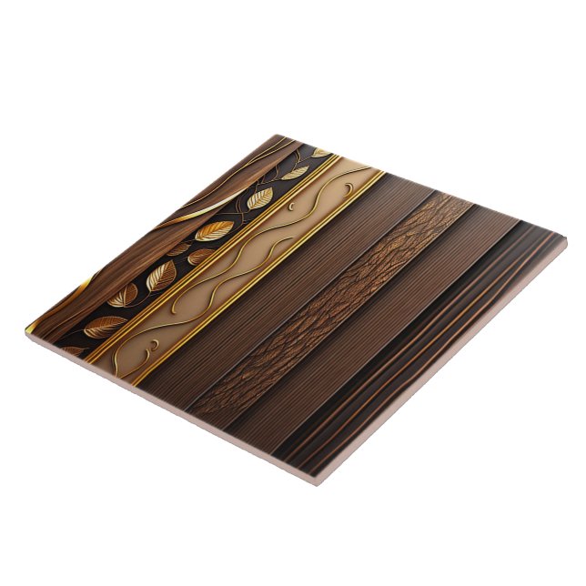 Carreau Gold Wood Collection d'art populaire Lamperia (Côté)