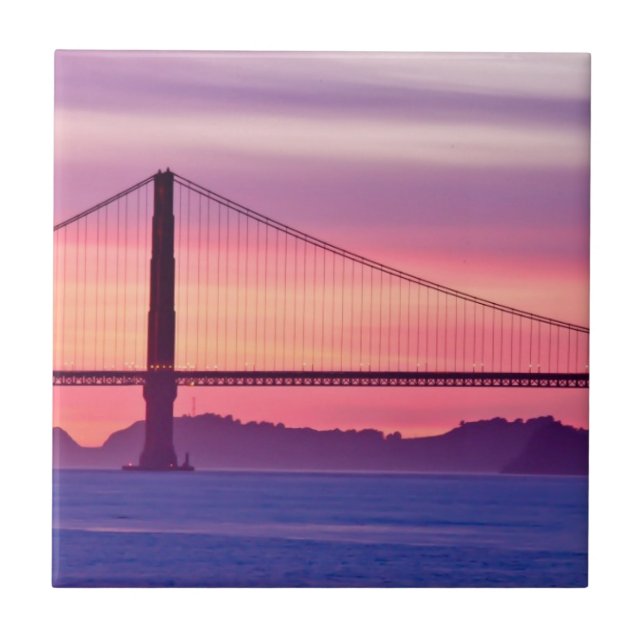 Carreau Golden gate bridge au coucher du soleil (Devant)