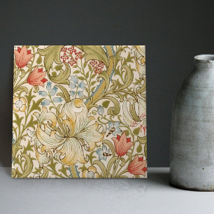 Carreau Golden Lily William Morris Arts Artisanat Floral
