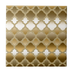 Carreau Golden Quatrefoil Marocain Motif de treillis
