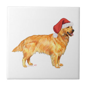 Carreau Golden Retriever Noël