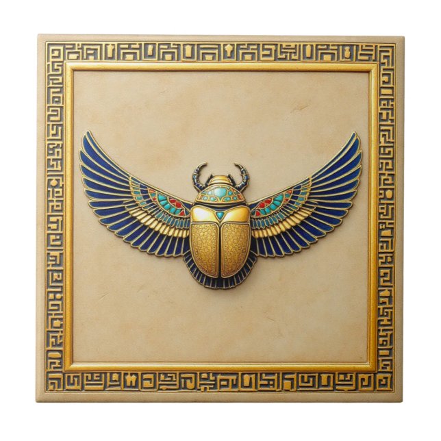 Carreau Golden Scarab Elegance (Devant)