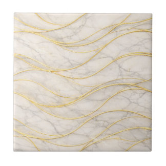 Carreau Golden Serenity Marble Waves – Luxury Seamless