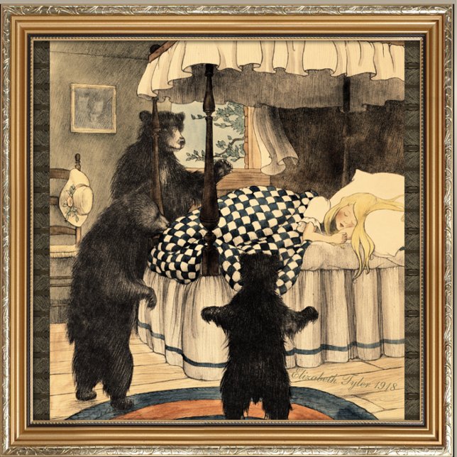 Carreau Goldie Locks Three Bears Fairytale (Créateur téléchargé)