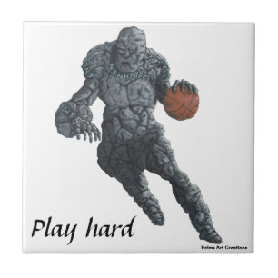 Carreau Golem Dribbling Basketball Imaginaire Art Sport Tu