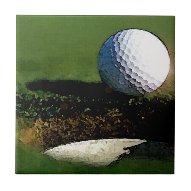 Carreau Golf Ball & Trou (Devant)