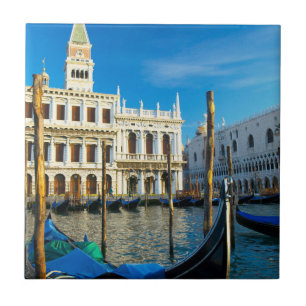 Carreau Gondoles sur le Grand Canal près du Palais des Dog