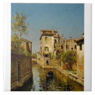 Carreau Gondolier sur un canal vénitien