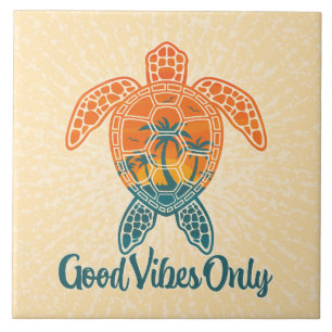Carreau Good Vibes Uniquement Conception Tropicale Sunset