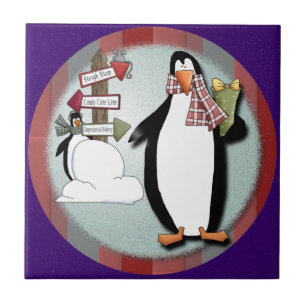 Carreau Goofy Pingouins Tile Trivet