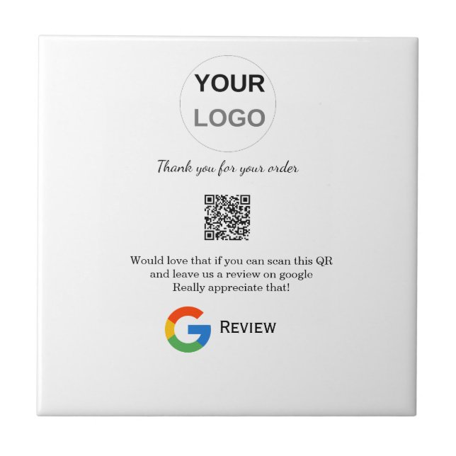 Carreau Google examen logo de l'entreprise Analyser QR exa (Devant)