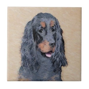 Carreau Gordon Setter Peinture - Joli art original chien