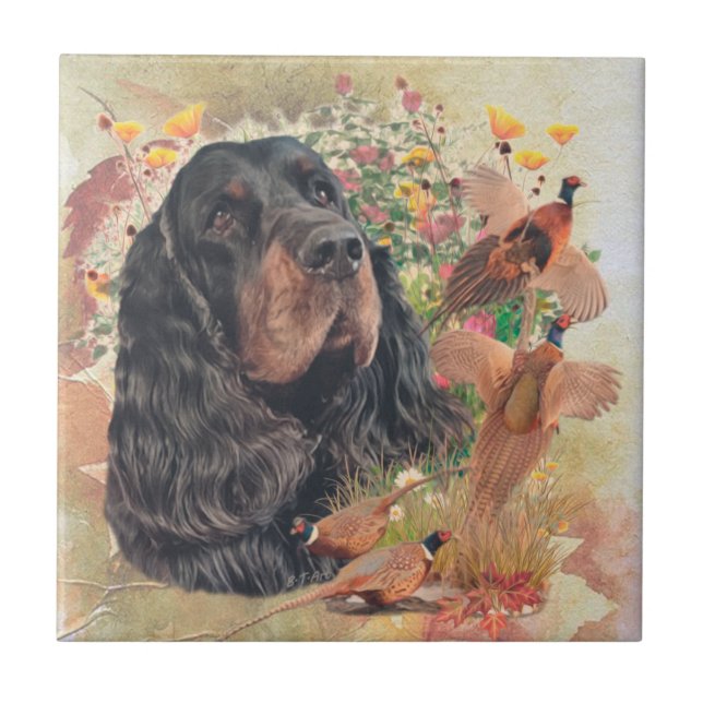 Carreau Gordon Setter Tapestry Café Mug Jeu Oreiller Bev (Devant)