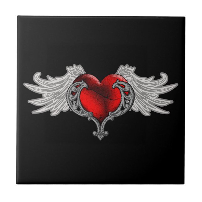 Carreau Goth Heart avec Ange Wings (Devant)
