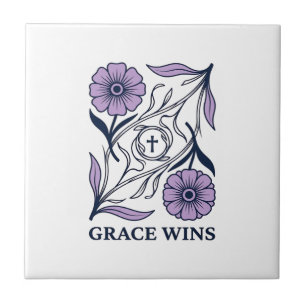 Carreau Grace Wins Floral Christian Vintage Engraving Tee_