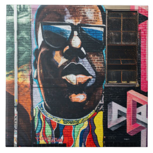 Carreau Graffiti coloré afro-américain