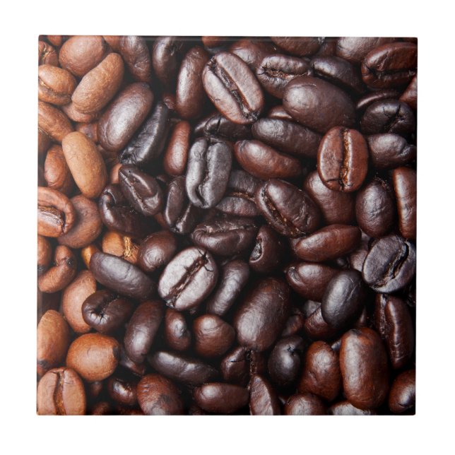 Carreau Grains de café - lumière entière et obscurité (Devant)