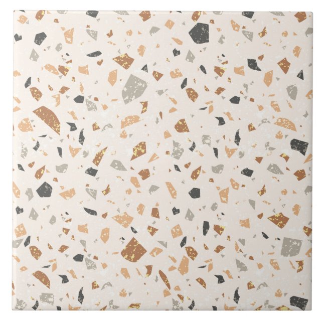 Carreau Grainy couleur terrazzo texture sans couture motif (Devant)