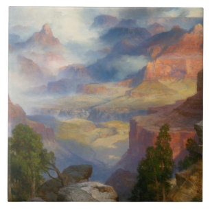 Carreau Grand Canyon à Mist (par Thomas Moran)