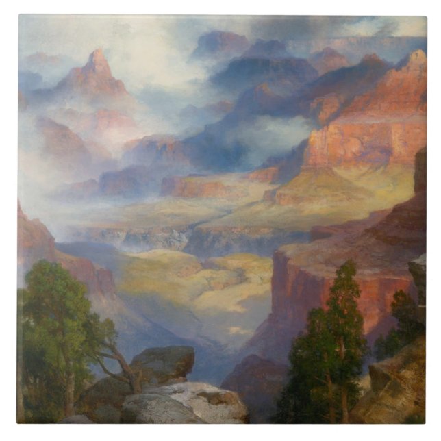 Carreau Grand Canyon à Mist (par Thomas Moran) (Devant)