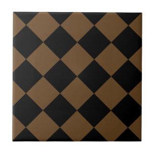 Carreau Grand Checkered de Diag - brun noir et foncé