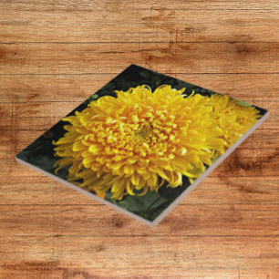Carreau Grand Chrysanthème jaune Floral