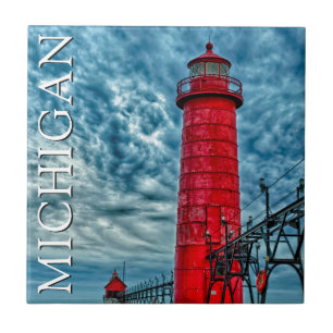 Carreau Grand Haven Lighthouse Michigan