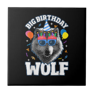Carreau Grand Loup d'anniversaire pour les loups