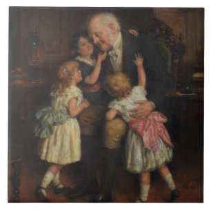 Carreau Grand-père et Petites-filles (par Joseph Clark)