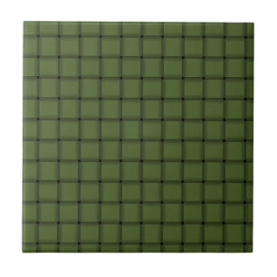 Carreau Grande armure - vert olive foncé