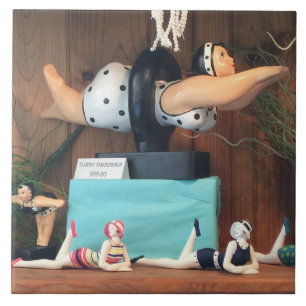 Carreau Grande Carrelage en céramique blanche ! Des nageur