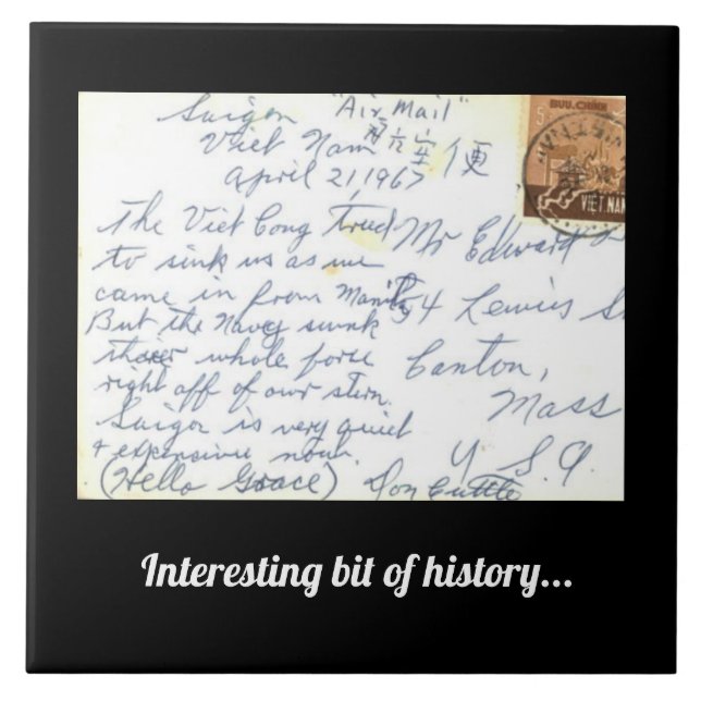 Carreau Grande Carrelage en céramique Carte Postale Vintag (Devant)