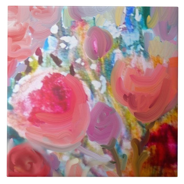 Carreau Grande Carrelage En Céramique, Superbe Flore Origi (Devant)