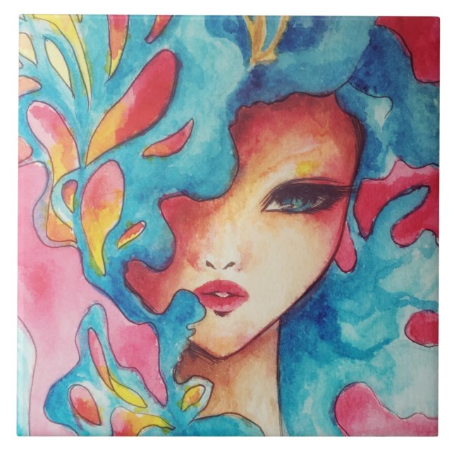 Carreau Grande dalle de graffiti avec conception multicolo (Devant)