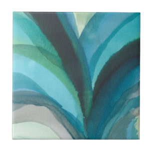 Carreau Grande feuille bleue I