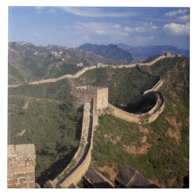 Carreau Grande Muraille sinuant à travers la montagne, (Devant)