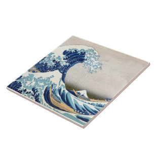 Carreau Grande vague au large de Kanagawa Hokusai Art