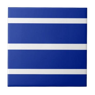 Carreau Grandes lignes bleues et blanches