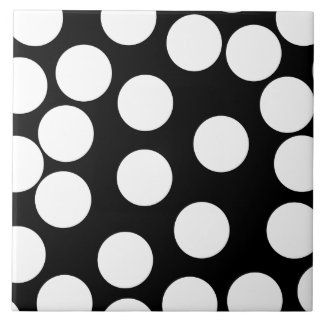 Carreau Grands points en noir et blanc.