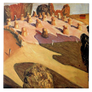 Carreau Grant Wood, Iowa View, célèbre peinture