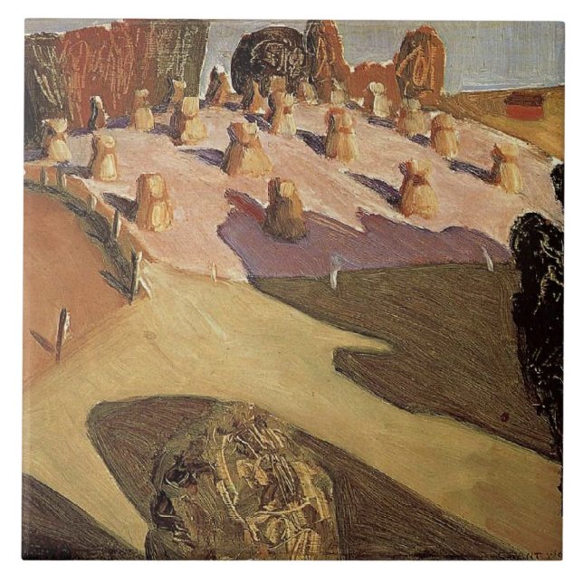 Carreau Grant Wood - Paysage Iowa (Devant)